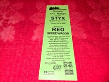 VINTAGE ADVERTISING FLYER FOR STYX JULY 14  REO SPEEDWAGON AUG 19 ROCKIN THE RID