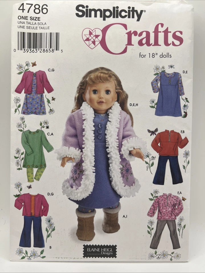 Simplicity & McCall's Sewing Patterns- Crafting, Doll Clothing, Bundle Of 10 - Image 2 of 4