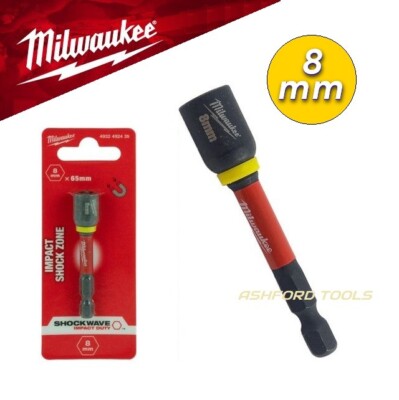 Milwaukee 8mm Nuss Setter Shockwave Impact Socket Magnet Mutterndreher Tek Schraube