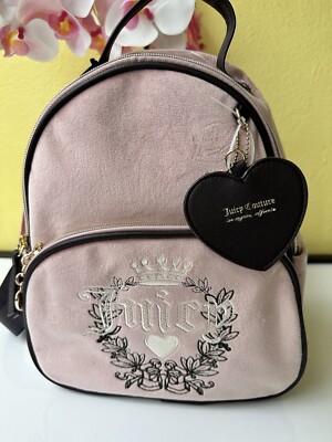 New Juicy Couture Heritage Signature Logo Backpack- Dusty Blush | eBay