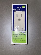 Leviton Decora 15 amps 125 volt Light Almond Outlet 5-15R 1 pk