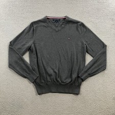 tommy hilfiger sweater Men  s Small Gray V Neck