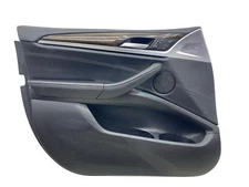 2018-2021 BMW X3 G01 OEM LH FRONT LEFT DOOR TRIM PANEL | BLACK & DARK OAK WOOD