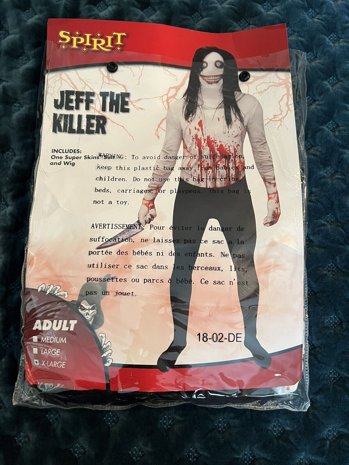  HPMNS Jeff The Killer Adult Halloween Fancy Dress Costume L :  Clothing, Shoes & Jewelry