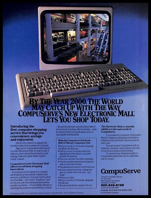 1984 Compuserve Consumer information Service PRINT AD Retro Computers ...