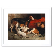 Wee Blue Coo Animals Foxhounds Terrier Hunt Hunting Dogs Barraud Framed Wall Art