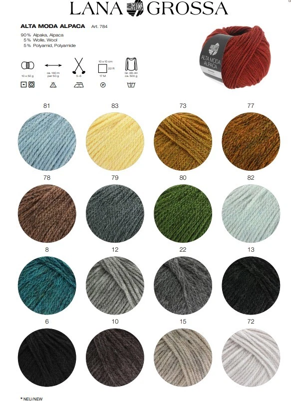 Lana Grossa Alta Moda Alpaca, verschiedene Farben zur Auswahl - Bild 2 von 4