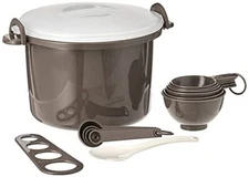 Prep Solutions 17 Piece Set Microwaveable Rice and Pasta Cooker with 12 Cup