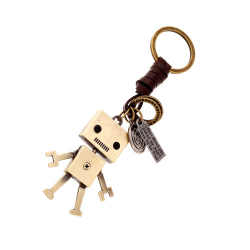 1Pc Schlüsselanhänger aus Leder Kinder Roboter Schlüsselanhänger - Afbeelding 1 van 12
