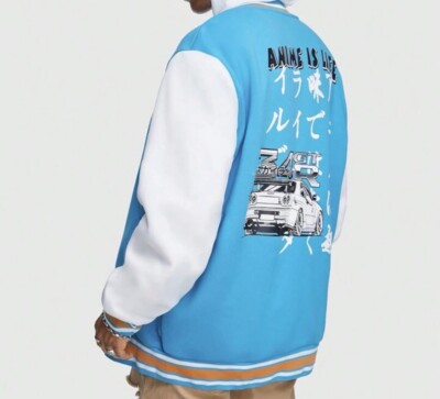 Varsity jacket size 2xl men anime is life japan Tokyo cars new | eBay