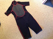 New Junior MED DBX 3/2 MM Shorty Wetsuit. Black, gray, red