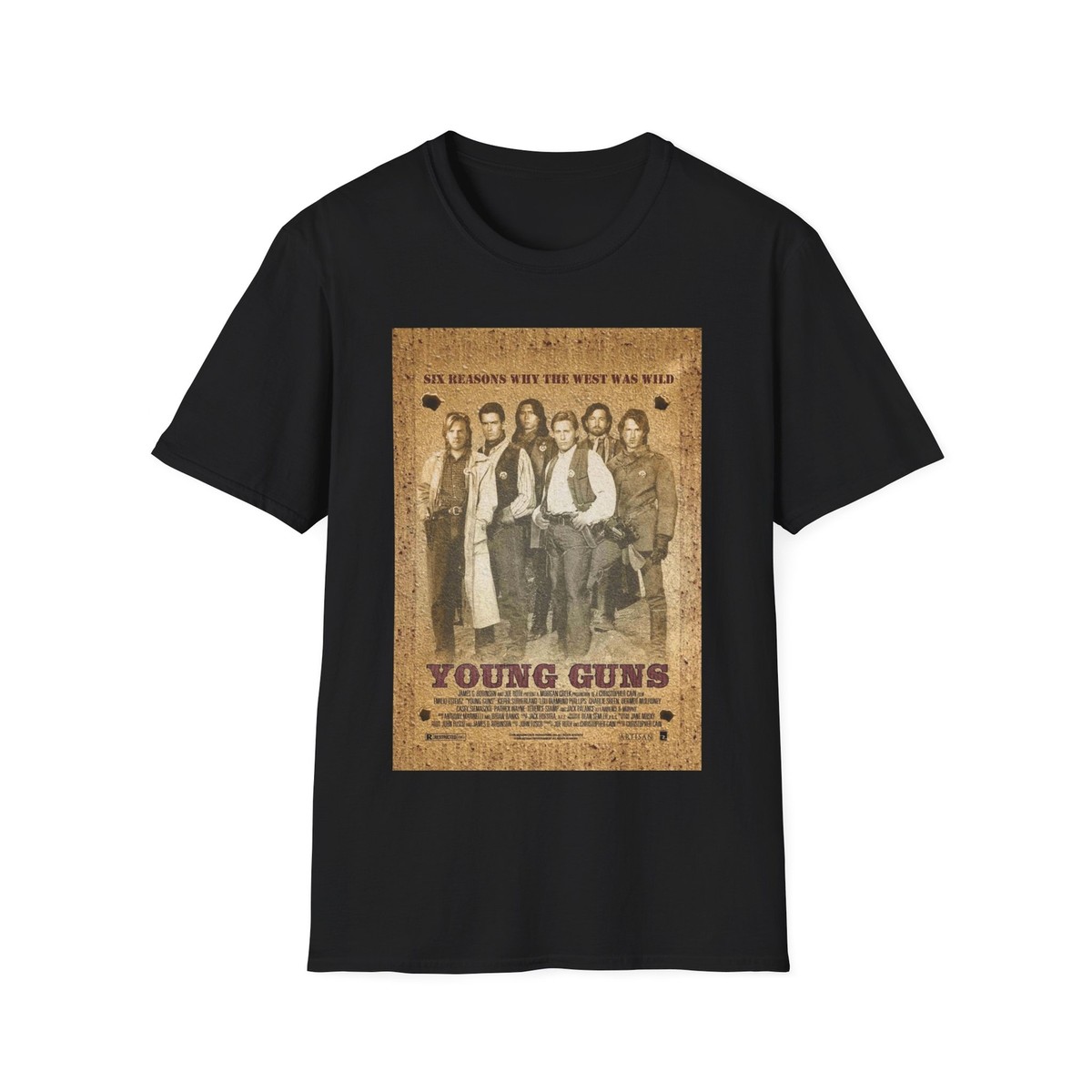 Young Guns 1988 Movie Poster T-Shirt Billy the Kid | eBay