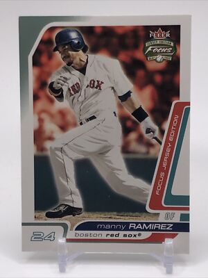 2003 Fleer Focus Jersey Edition Manny Ramirez #108 Century Jersey Number #/124