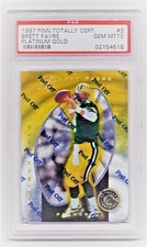 Brett Favre 1997 Totally Certified PLATINUM GOLD 4/30 Jersey # PSA 10 💎