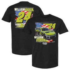 William Byron  24 Nascar 2025, 2 Sided Men's Black Shirt Patriotic Medium