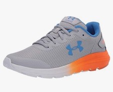 Under Armour GS Surge 2 3022870-100 Gray Orange/Blue Big Kid Size 4.5 Youth