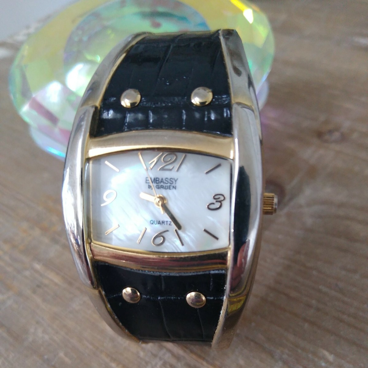 VTG EMBASSY BY GRUEN Watch/Cuff Bracelet Embassy by Gruen Silver Tone Bracelet Cuff | Mercari main image 3