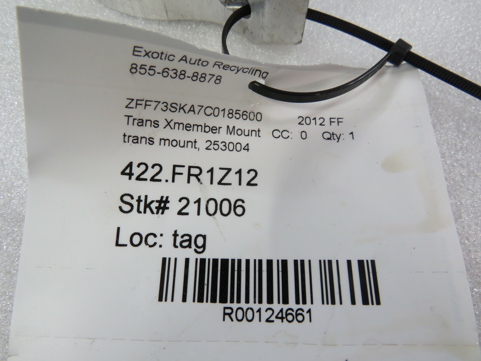Ferrari FF, Front Transmission Mount, Used, P/N 253004