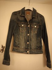American Eagle Mid Blue Cotton Denim Jacket In Size Xs / Size 6 - 8