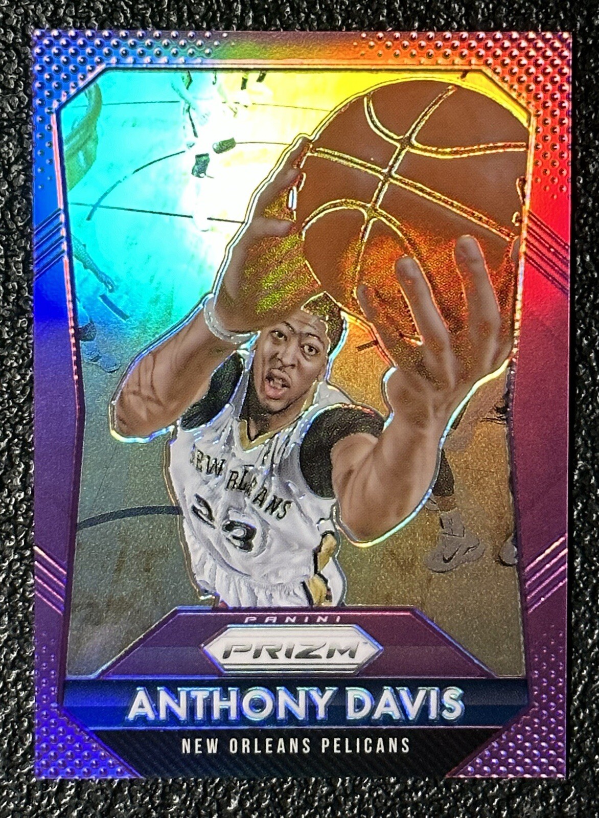 Anthony Davis 2015-16 Panini Prizm True Purple Prizms /99 Pelicans Lakers #55