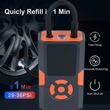 150 PSI Air Compressor Tire Inflator Fits Car Moto Bike Tires Air Pump Cordless