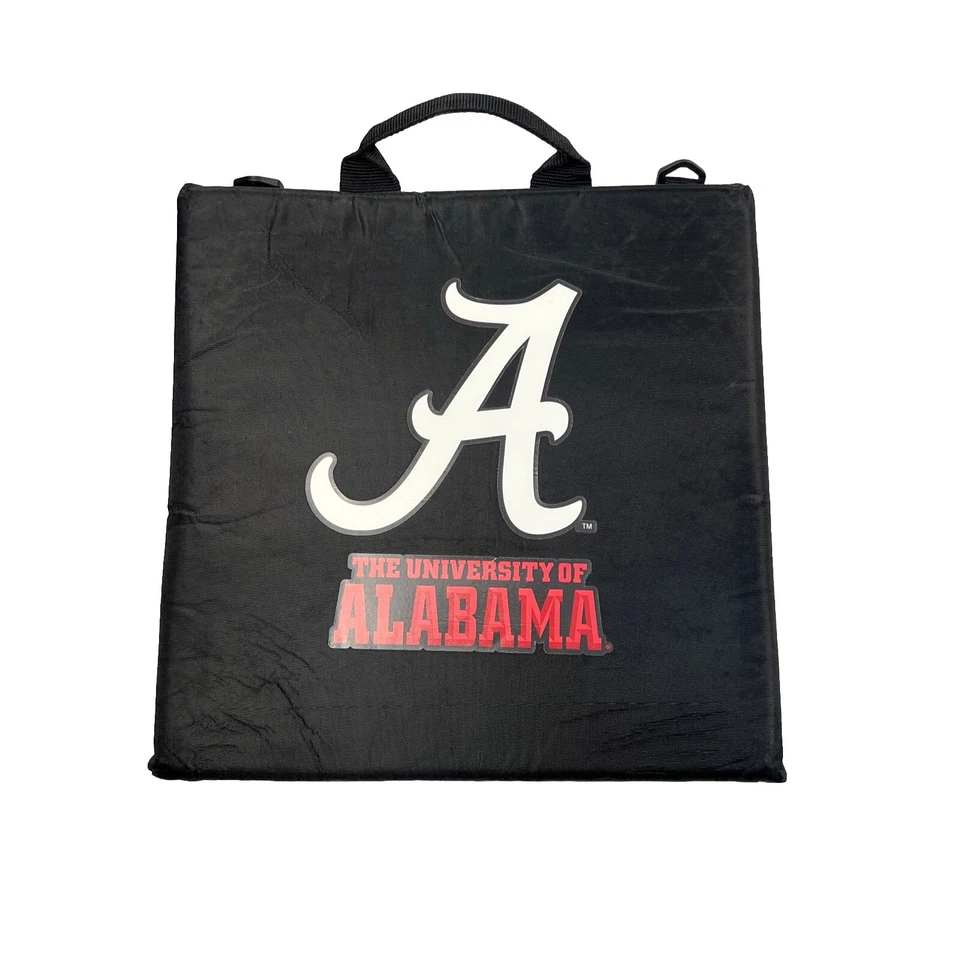 Almofada de assento para estádio de futebol da Universidade do Alabama com alça para compartimentos de armazenamento - Imagem 2 de 4