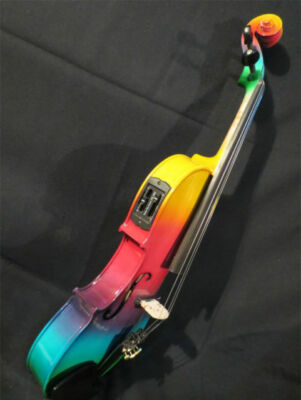 Colorful electric & acoustic violin 4/4 perfect sound