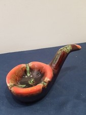 Posacenere In Ceramica Decorata A Mano Con Forma Di Pipa Anni 60 Vintage