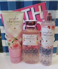 Bath & Body Works  Gingham Gorgeous Body Mist Shower Gel & Body Cream Set of 3