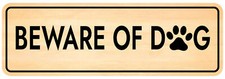 Standard Plus Beware of Dog Wall or Door Sign  Home Decor