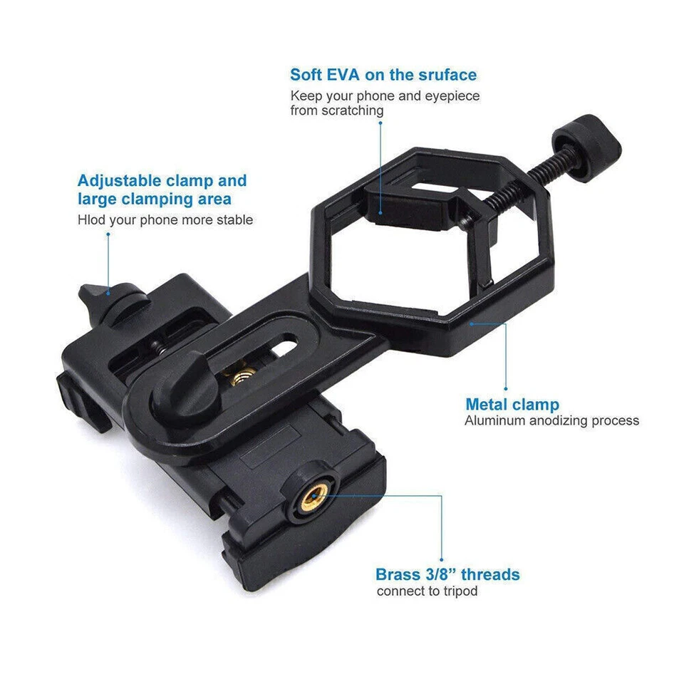 Universal Teleskop Adapter Halterung für Smartphone Fernglas Binokulares iPhone - Bild 4 von 4