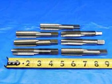 LOT OF 7 VARIOUS HSS 3/4 - 10 NC BOTTOMING, PLUG AND TAPER TAPS .750 3/4-10 UNC
