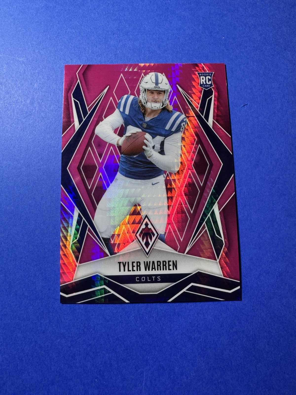 2025 Panini Phoenix - Rookies Tyler Warren #185 Pink Hyper /299 (RC)