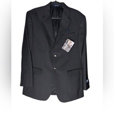 Stafford Ease Men s Black Blazer 40R Wool Blend Stretch Sport Coat Jacket NWT