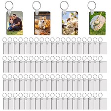 240Pcs Sublimation Keychain Blanks Rectangle Bulk Products Double Sides 80 MD...