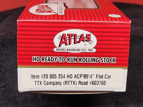 Material rodante Atlas escala HO ACF 89' 4" coche plano TTX #603760 | Condition: New