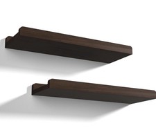 Floating Shelves Wall Mounted Set of 2, 17 Inch Rustic Wood Wall for Storage
