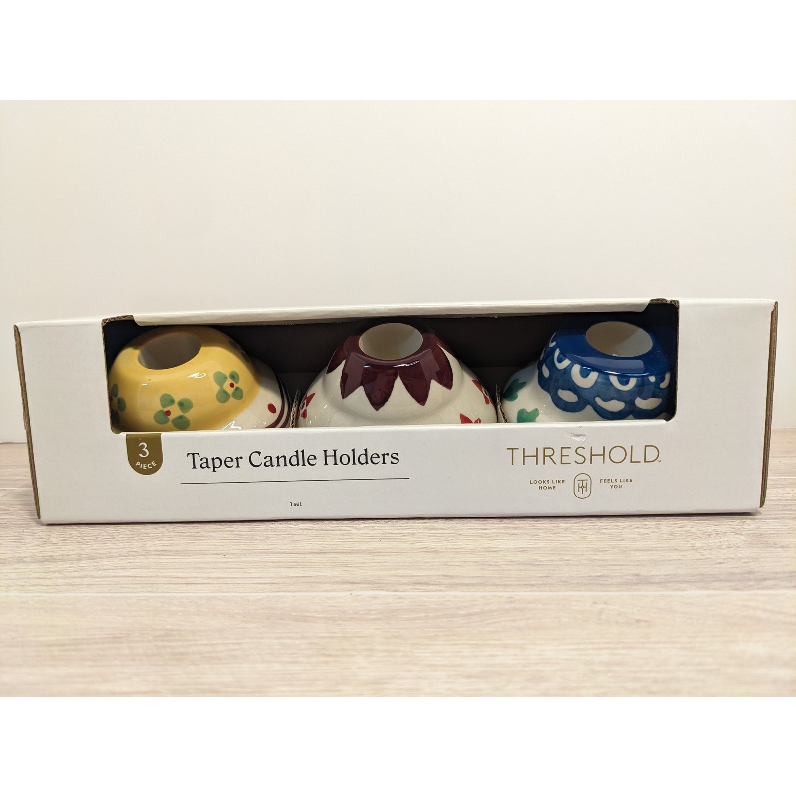 Set Multicolor Floral Scallop New