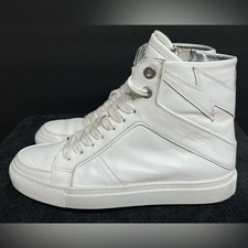 Size 37 - Zadig  Voltaire High Flash Sneakers White Leather High Top