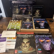 StarCraft Battle Chest PC Big Box with Brood War + 2 Prima Guides Complete CIB