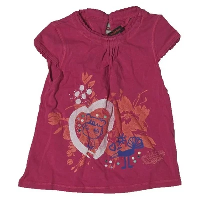 Catimini Designer Baby Mädchen T-Shirt 3M 60 56 62 pink Motiv Kurzarm - Bild 1 von 4