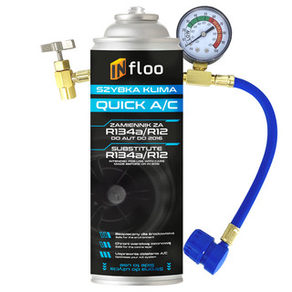 R134a Car Aircon Recharge Kit Gas + Oil + Hose with Gauge AC Regas Refill Top Up