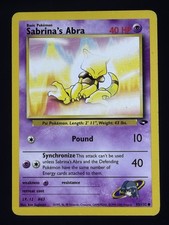 Pokemon Card Gym Challenge Sabrina's Abra 93/132 Common on eBay