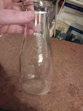 Vintage One Quart Registered Clear Milk Cream Bottle