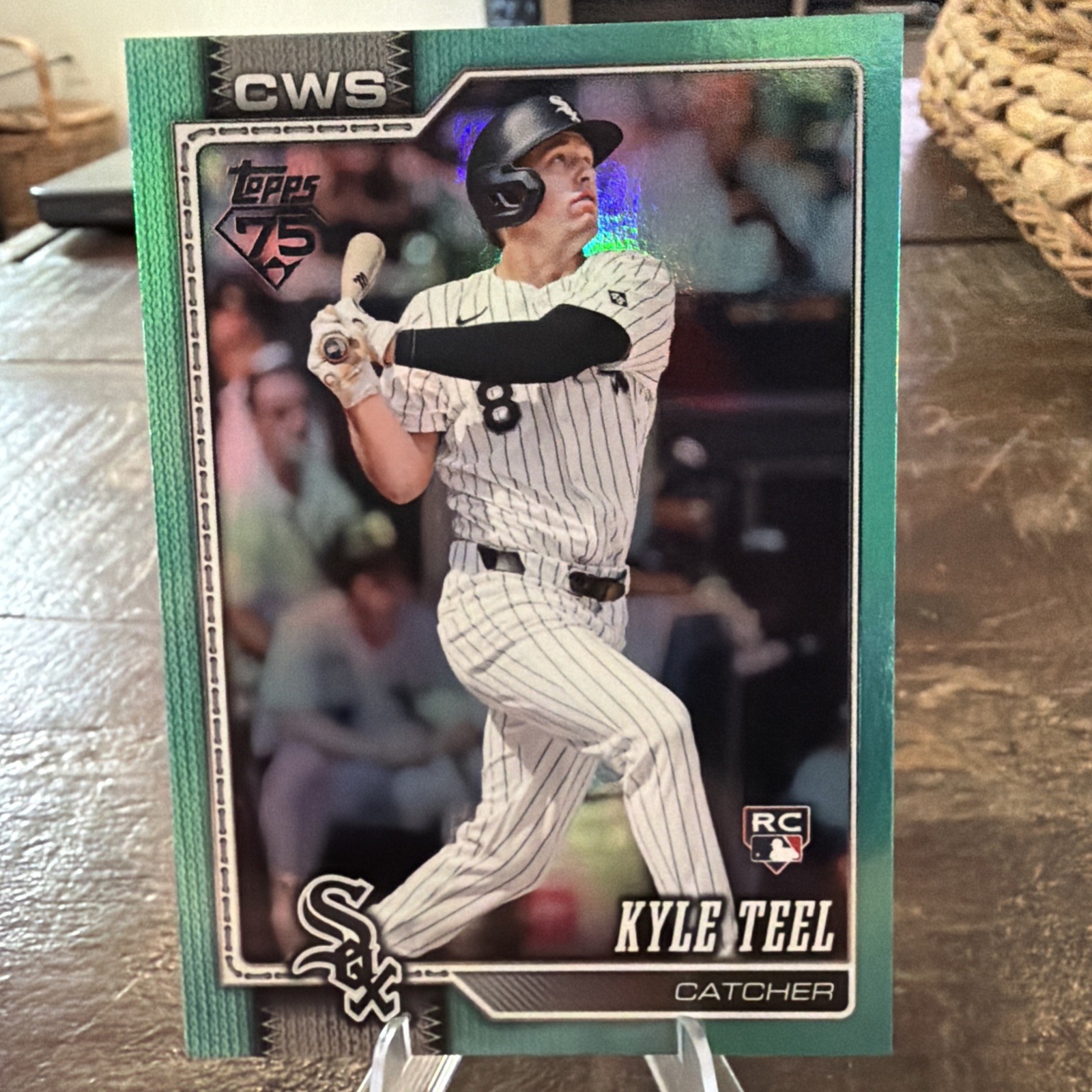 Kyle Teel Chicago White Sox 2026 Topps Series 1 Aqua Rainbow Foil RC #201