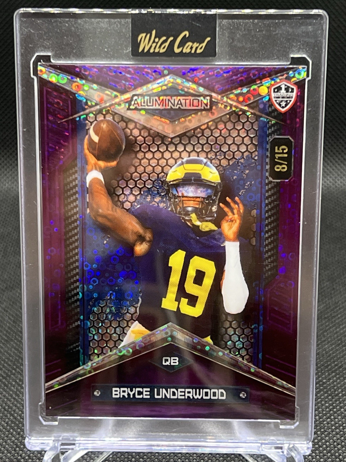 Bryce Underwood 2024 Wild Card Alumination Purple RC Michigan #/15