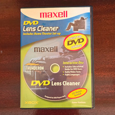 Maxell DVD-LC DVD Lens Cleaner Interactive Disc w/ Thunderon Brush System