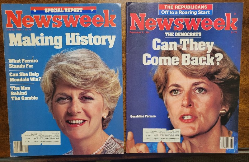 Geraldine Ferraro- 2 Newsweek Magazines- 1984