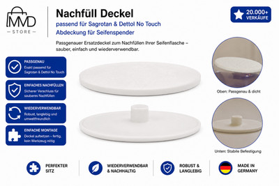 Nachfüll Deckel passend für Sagrotan für Dettol No Touch Abdeckung Seifenspender