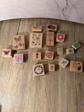 Nature Floral Rubber Stamp Lot 20 Piece Mixed Brand Set